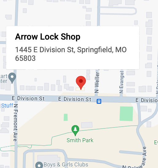 Arrow Lock Shop location - 1445 E Division St, Springfield, MO 65803